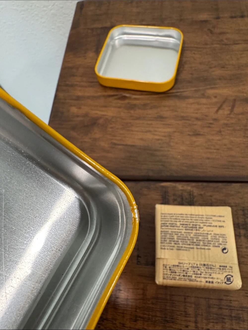 L'OCCITANE Bright Yellow Decorative Soap Tin Collectable with Soap
